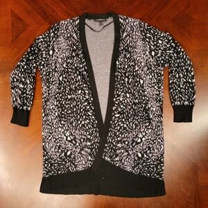 22/24 Lane Bryant Silver Black Mint Sweater Duster